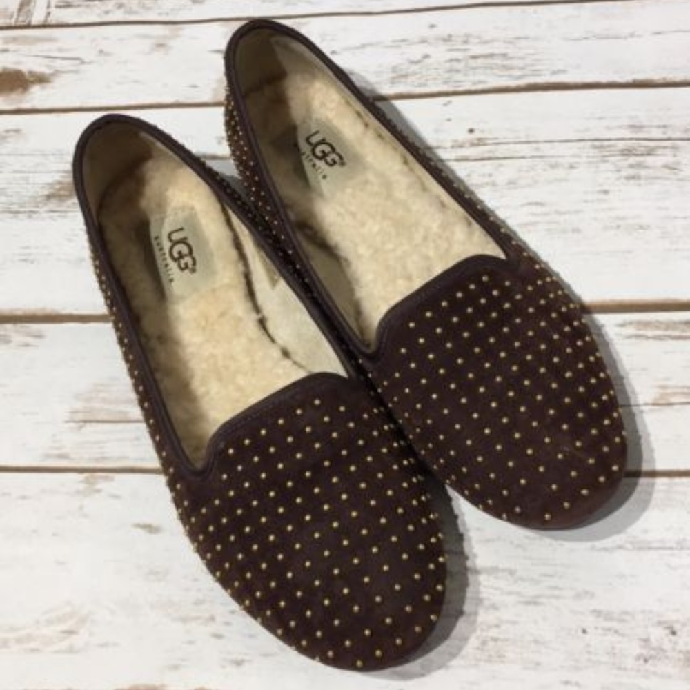 Studded Smoking Flats